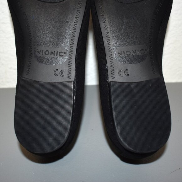 Vionic Women's Willa II Black Shimmery Flat Shoe Sz 7.5 - Picture 5 of 10